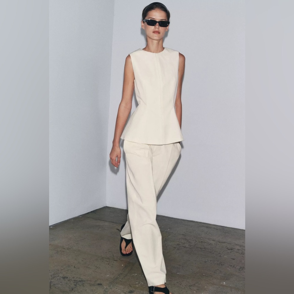Zara ZW collection peplum vest top - Picture 2 of 10